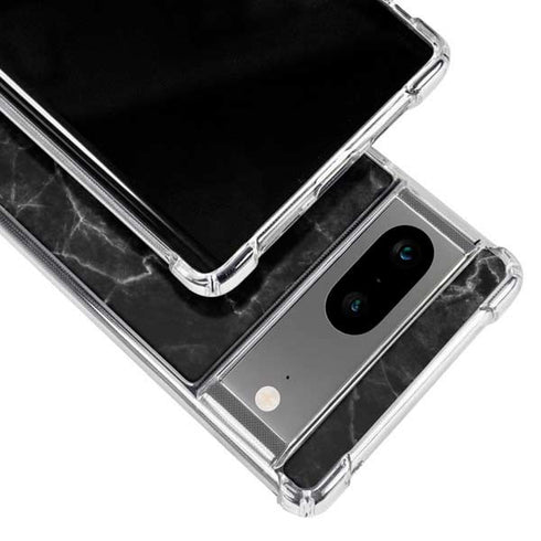 Black Marble Google Pixel 8a Clear Case